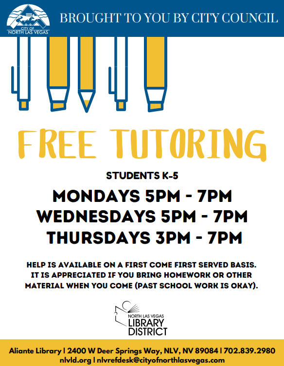 Free Tutoring Aliante