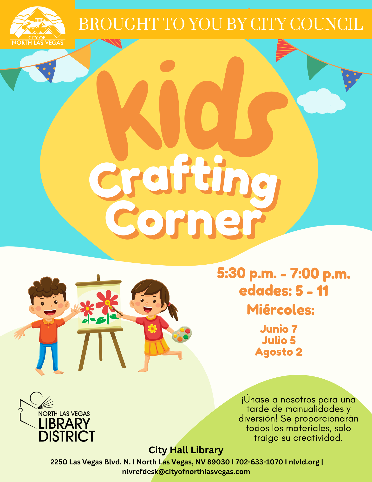 Kids Crafting Corner_ NOR Jun Jul Aug 2023_SPA