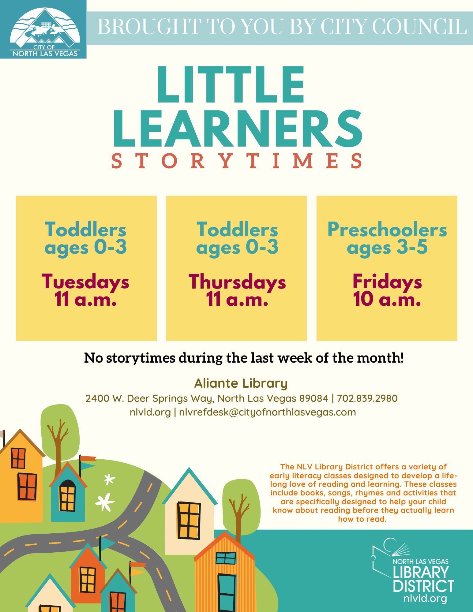 Little Learners Storytimes ALI