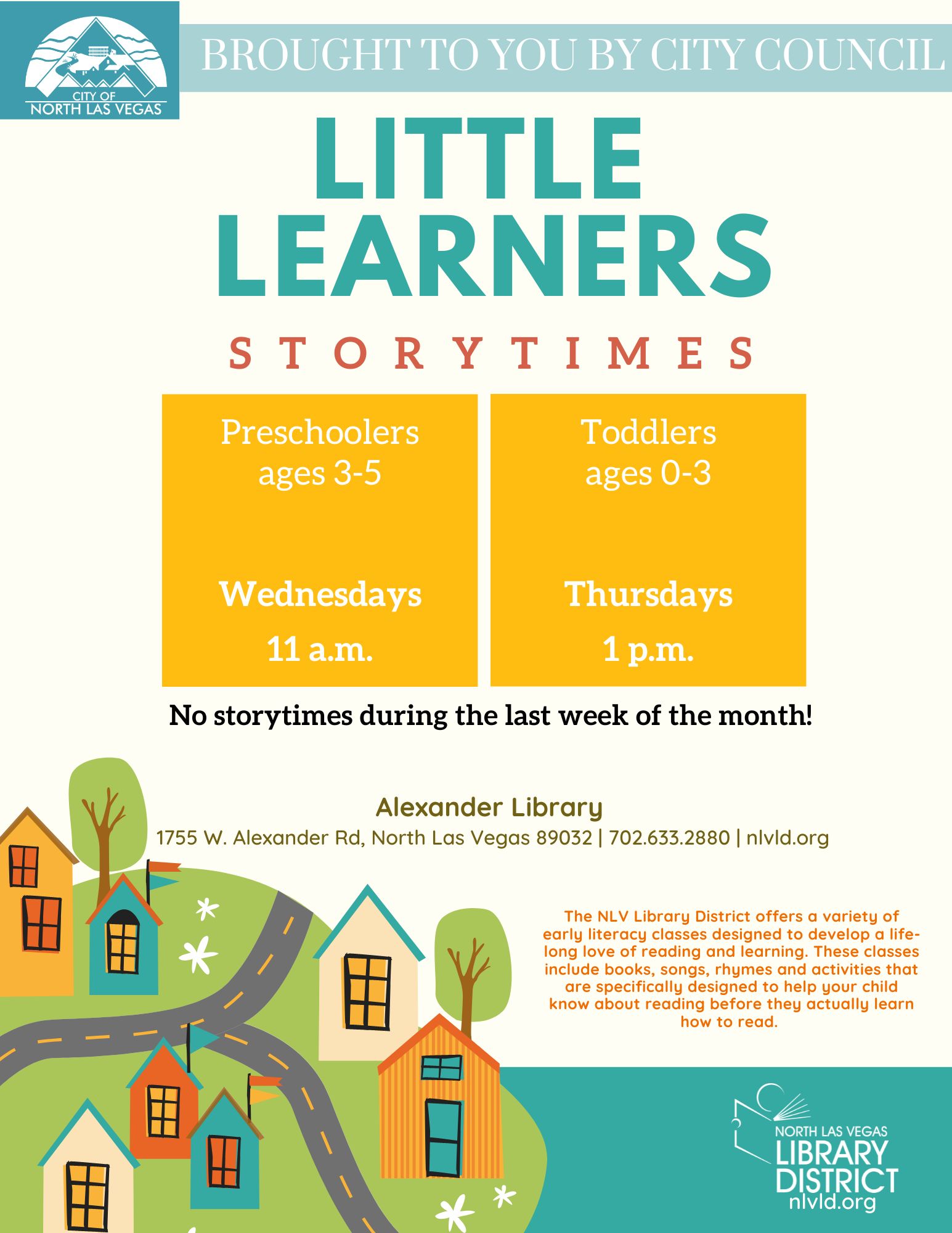 Little Learners Storytimes ALX