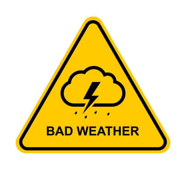 YELLOW BAD WEATHER HAZARD ICON