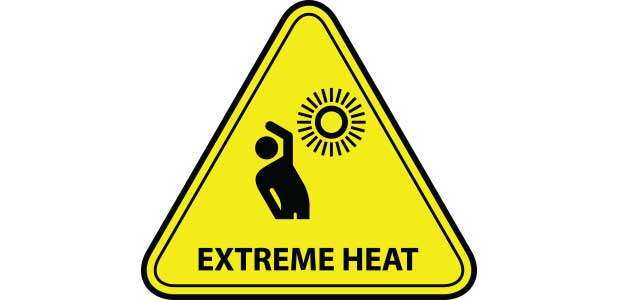 YELLOW EXTREME HEAT HAZARD ICON