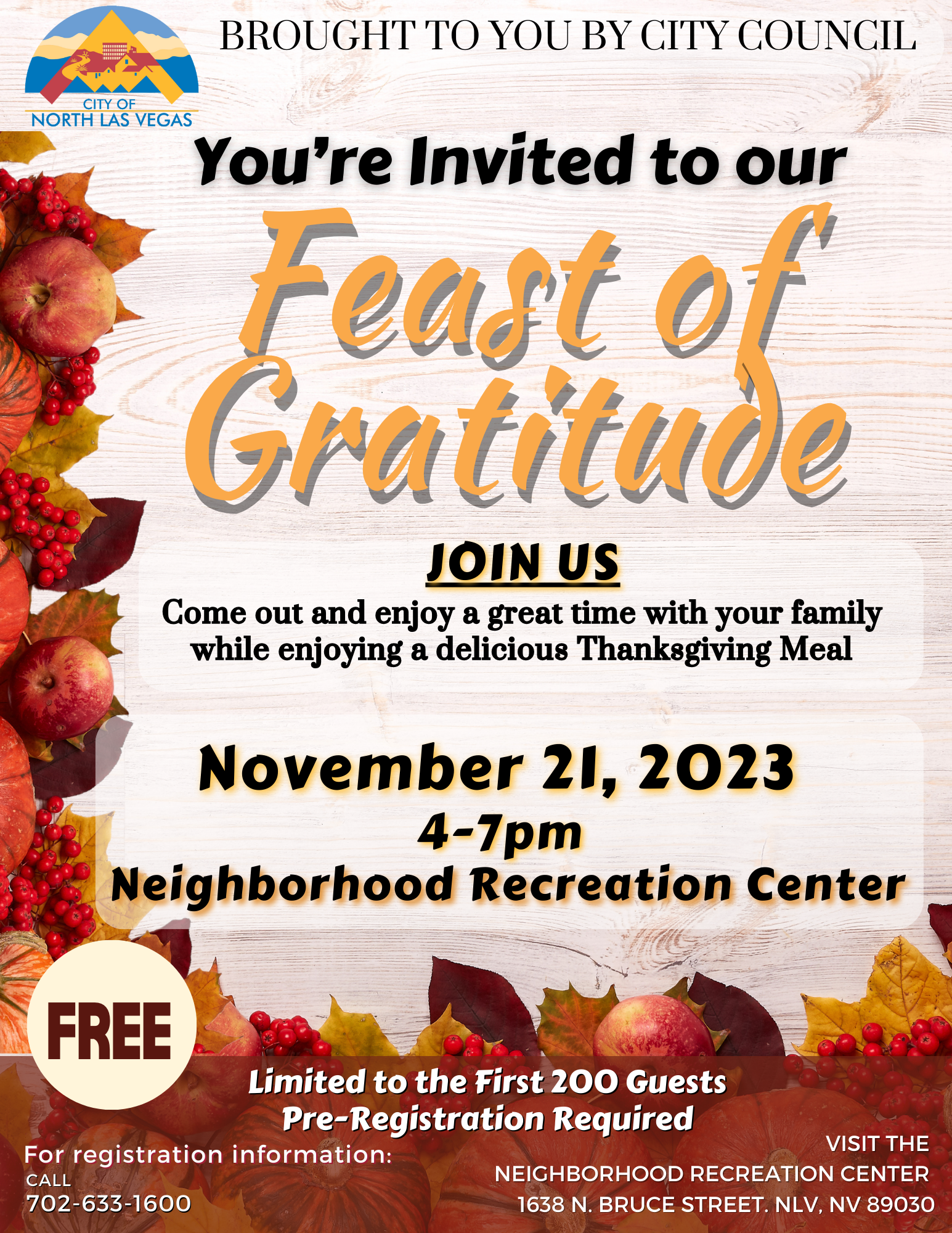 Feast of Gratitude NRC