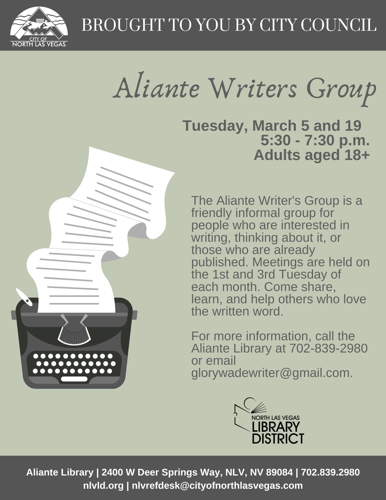  Writers Group March 2023