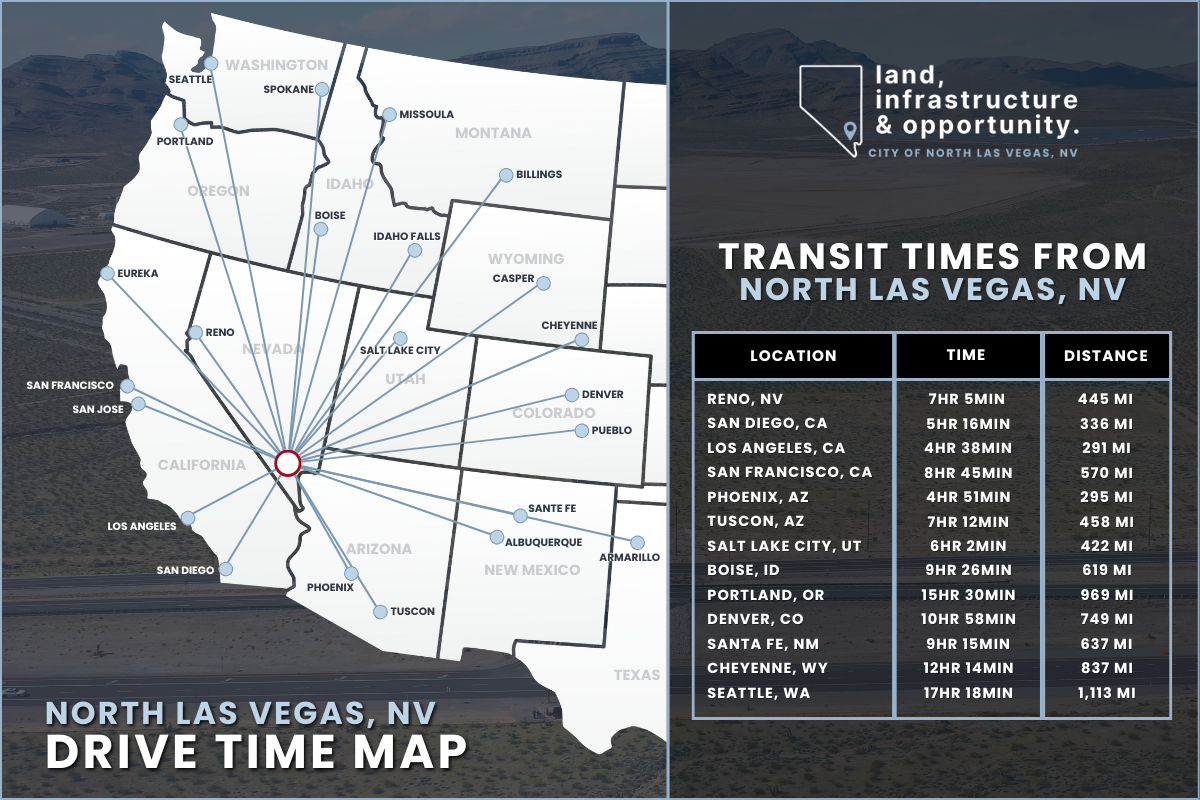 North Las Vegas Transit Time Map (3)